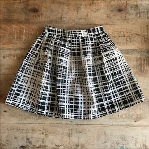 Sparkle and Fade Black White A-line Skirt